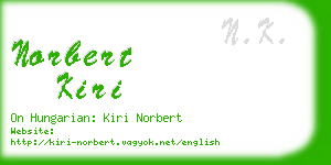 norbert kiri business card